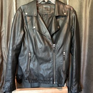 Classic Faux Leather Moto Jacket